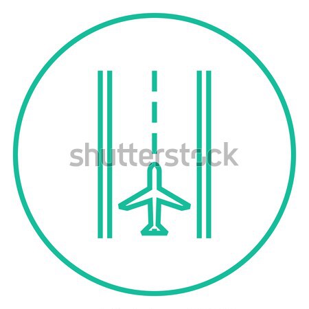 Stockfoto: Luchthaven · landingsbaan · lijn · icon · web · mobiele