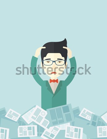Man coping with multitasking. Stock photo © RAStudio