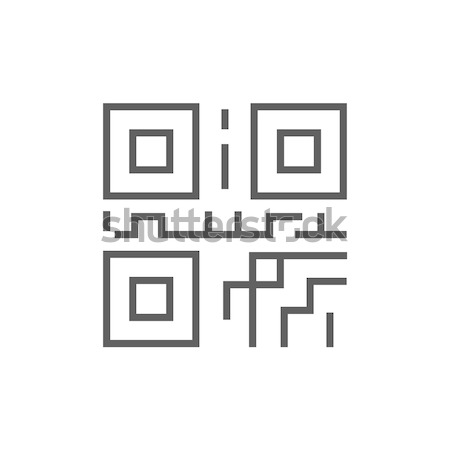 Qr kód vonal ikon sarkok háló mobil Stock fotó © RAStudio
