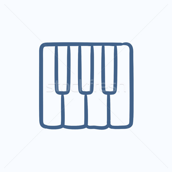 Piano keys sketch icon. Stock photo © RAStudio