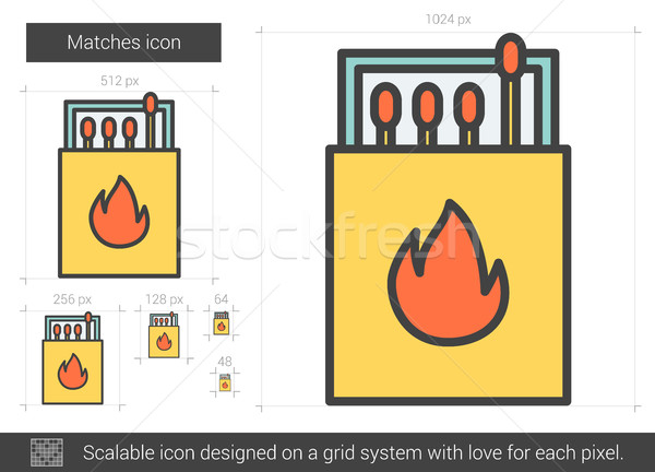 Matches line icon. Stock photo © RAStudio