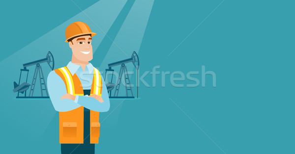 Confident oil worker vector illustration. Stock photo © RAStudio