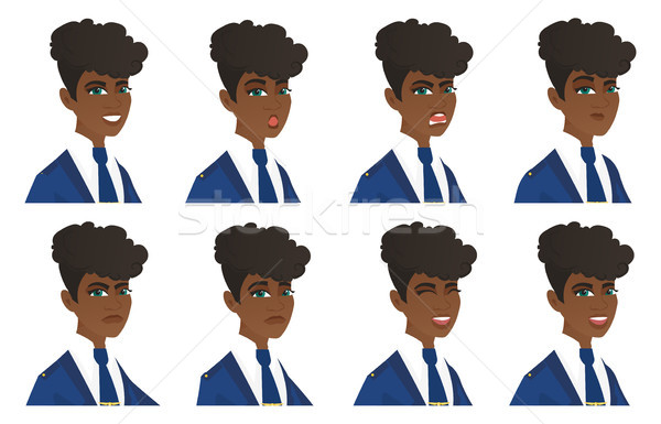 Vector set of stewardess characters. Stock photo © RAStudio