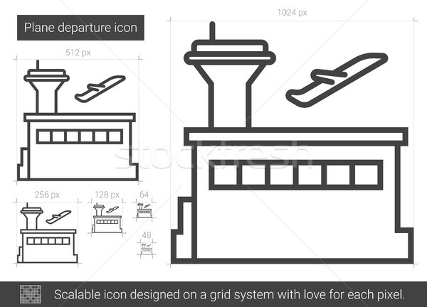 Plan plecare linie icoană vector izolat Imagine de stoc © RAStudio