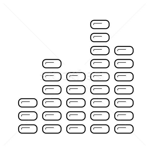 égaliseur ligne icône vecteur isolé blanche [[stock_photo]] © RAStudio