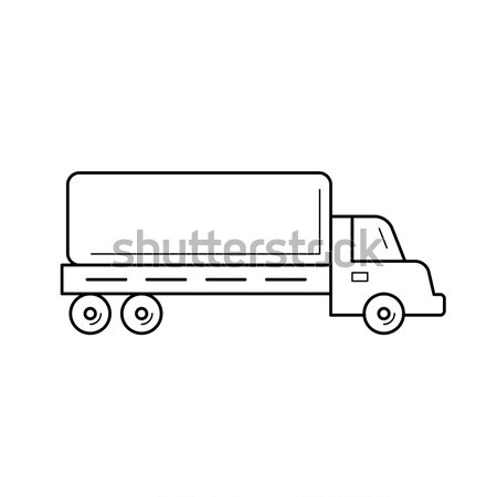 Semi-truck line icon. Stock photo © RAStudio
