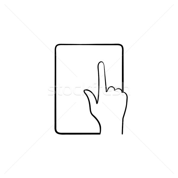 Online education app hand drawn sketch icon. Stock photo © RAStudio