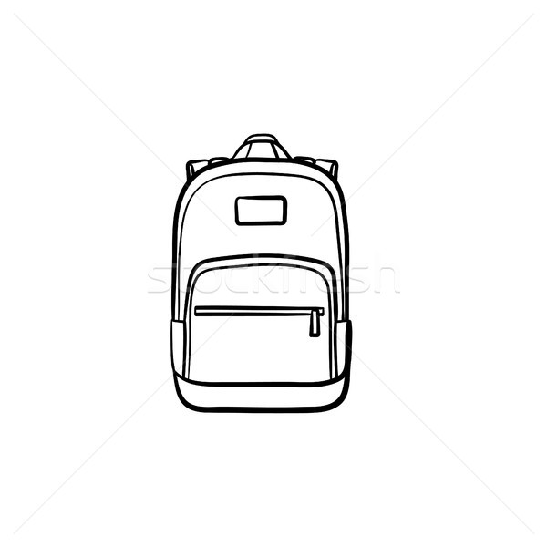 Backpack hand drawn sketch icon. Stock photo © RAStudio