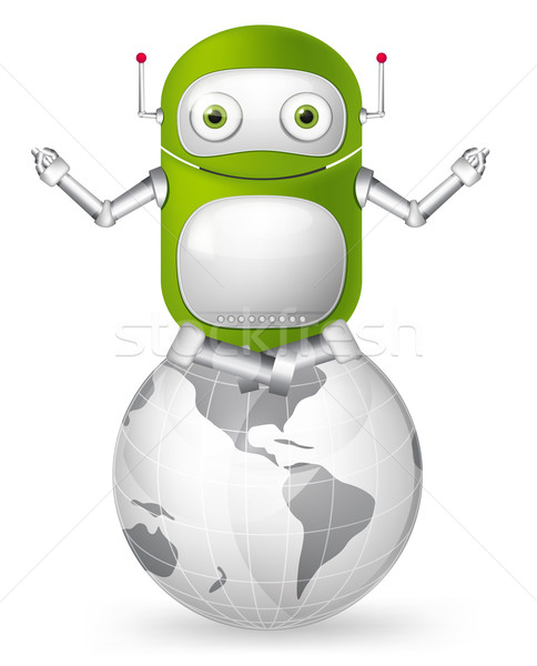 Verde robot ilustración vector eps Foto stock © RAStudio