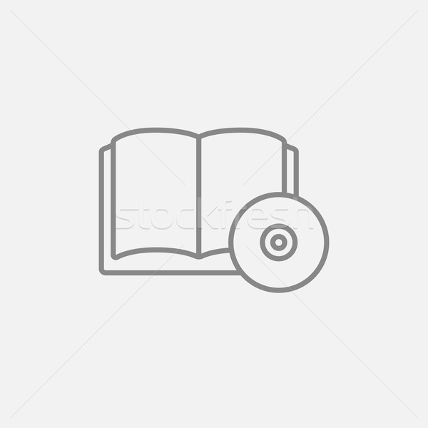 Audiobook and cd disc line icon. Stock photo © RAStudio