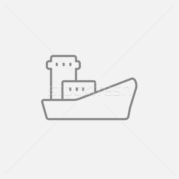 Cargo container ship line icon. Stock photo © RAStudio