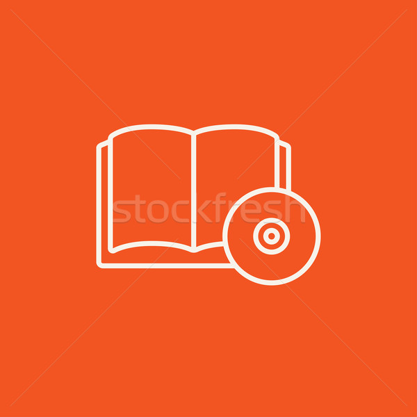 Audiobook and cd disc line icon. Stock photo © RAStudio