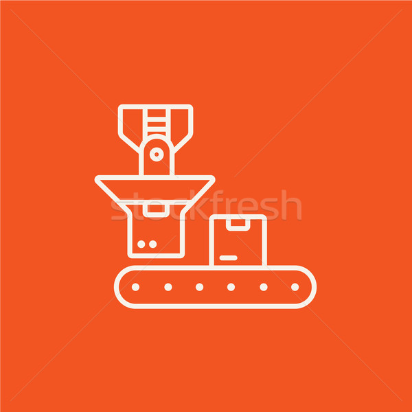 Robotic packaging line icon. Stock photo © RAStudio