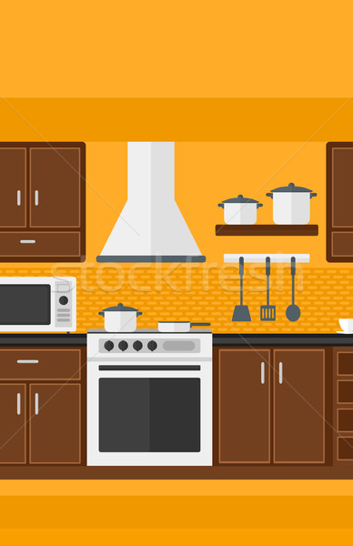 кухонная техника вектора дизайна иллюстрация вертикальный макет Сток-фото © RAStudio