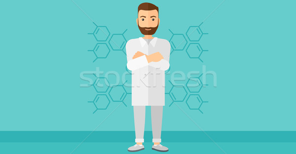 Male laboratory assistant. Stock photo © RAStudio