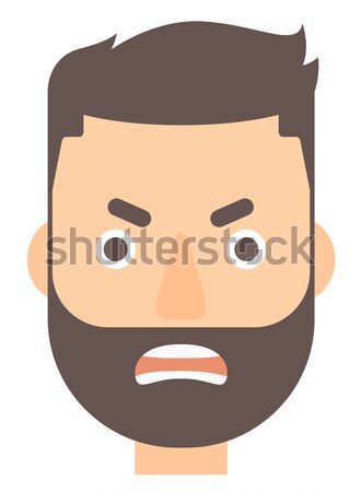 Sikít agresszív férfi vektor terv illusztráció Stock fotó © RAStudio