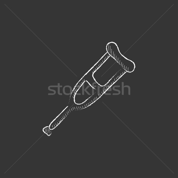 Stockfoto: Kruk · krijt · icon · vector