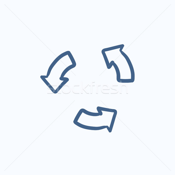 Replay button sketch icon. Stock photo © RAStudio