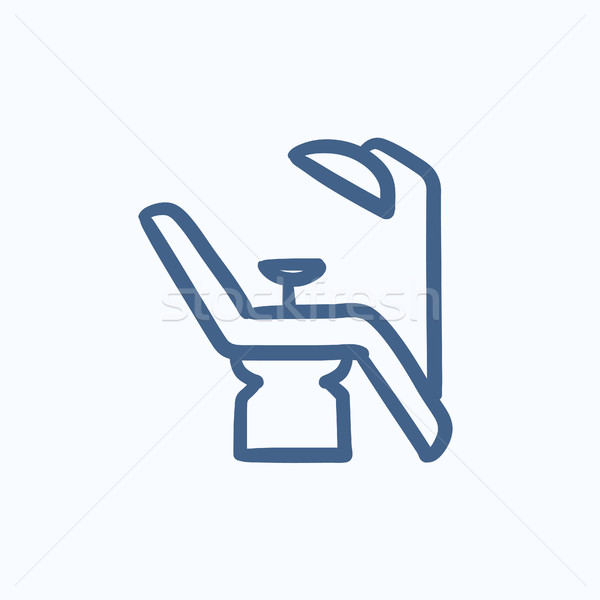 Stock photo: Dental chair sketch icon.