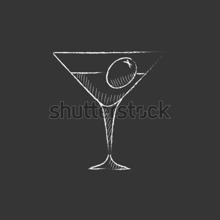 Cocktail glass sketch icon. Stock photo © RAStudio