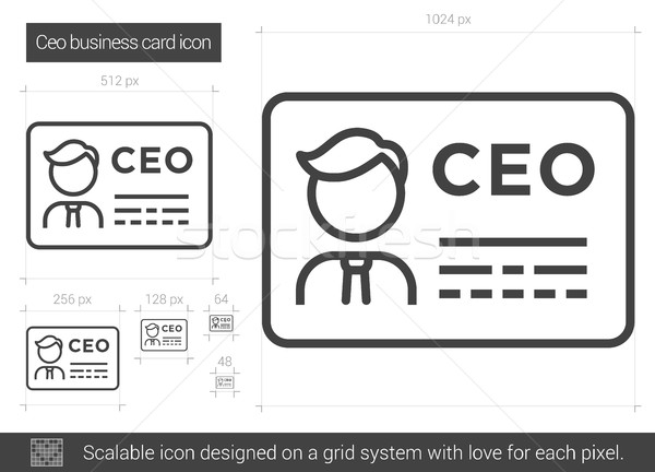 CEO business card line icon. Stock photo © RAStudio