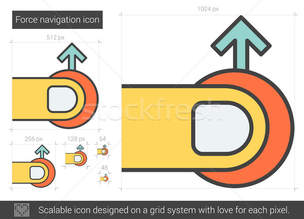 Force navigation line icon. Stock photo © RAStudio