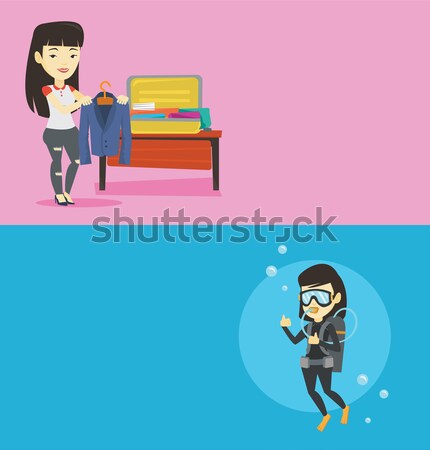 Woman carrying oil barrel vector illustration. Stock photo © RAStudio