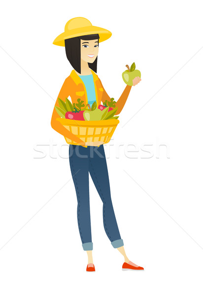 Farmer harvesting harvest of vegetables and fruits Stock photo © RAStudio