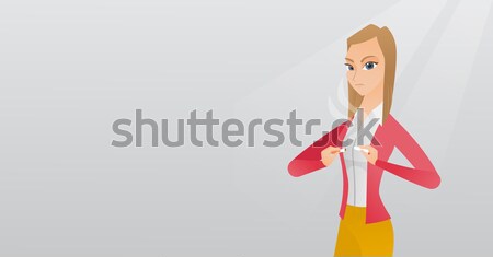 Insurance agent protecting model of house. Stock photo © RAStudio