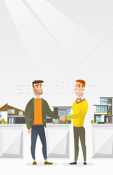 Agreement between real estate agent and buyer. Stock photo © RAStudio