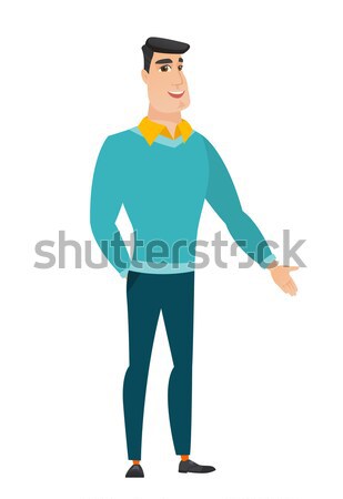 Caucasian businessman with hand in his pocket. Stock photo © RAStudio