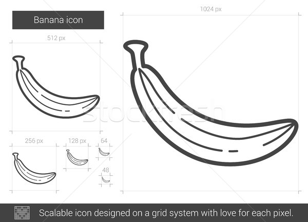 Banana line icon. Stock photo © RAStudio