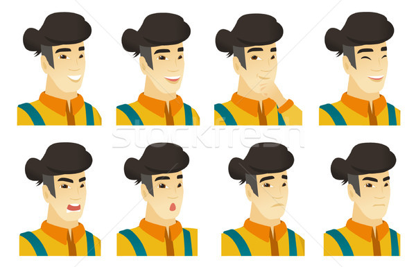 Vector set of farmer characters. Stock photo © RAStudio