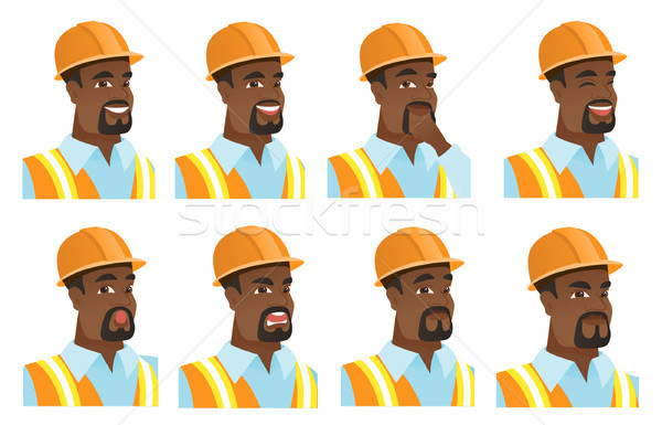 Vector set of builder characters. Stock photo © RAStudio