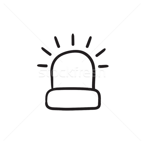 Siren light sketch icon. Stock photo © RAStudio
