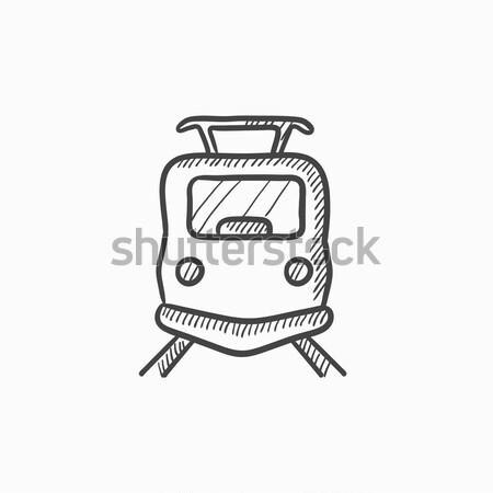 Front view of train sketch icon. Stock photo © RAStudio