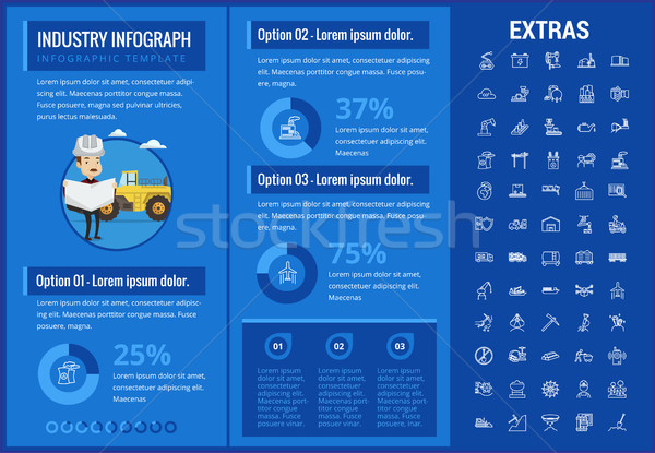 Industry infographic template, elements and icons. Stock photo © RAStudio