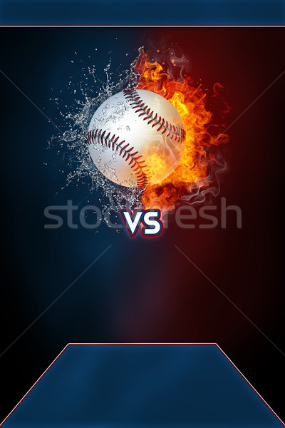 Baseball sports tournament modern poster template. Stock photo © RAStudio