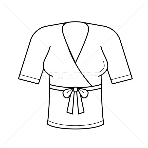 Mujer blusa vector línea icono cinturón Foto stock © RAStudio