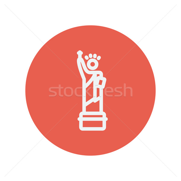 Estatua libertad delgado línea icono web Foto stock © RAStudio