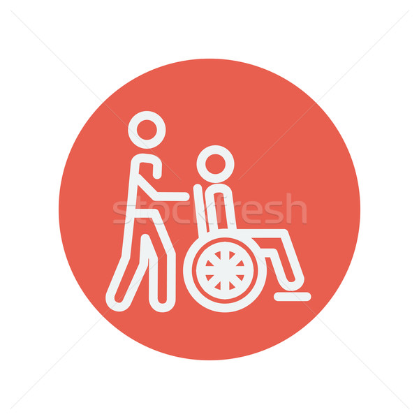 Nursing care thin line icon Stock photo © RAStudio
