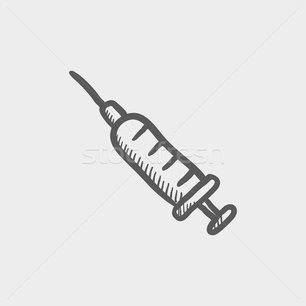 Syringe sketch icon Stock photo © RAStudio