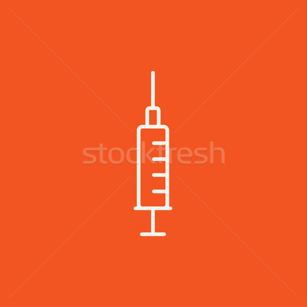 Syringe line icon. Stock photo © RAStudio