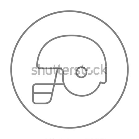 Hockey helmet line icon. Stock photo © RAStudio