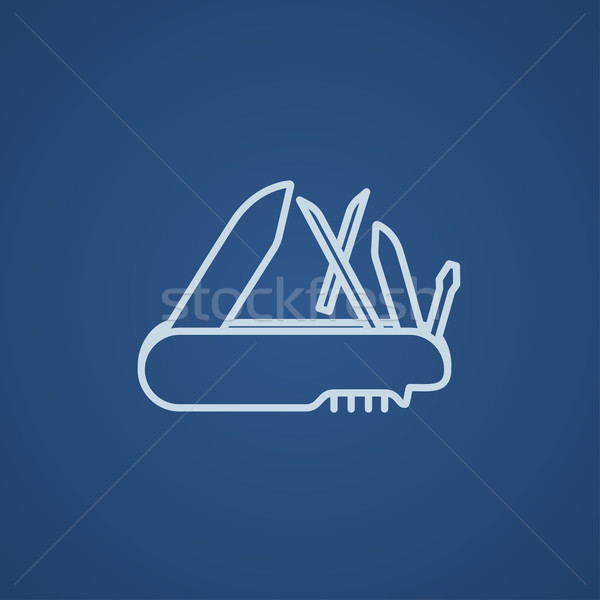 Multipurpose knife line icon. Stock photo © RAStudio