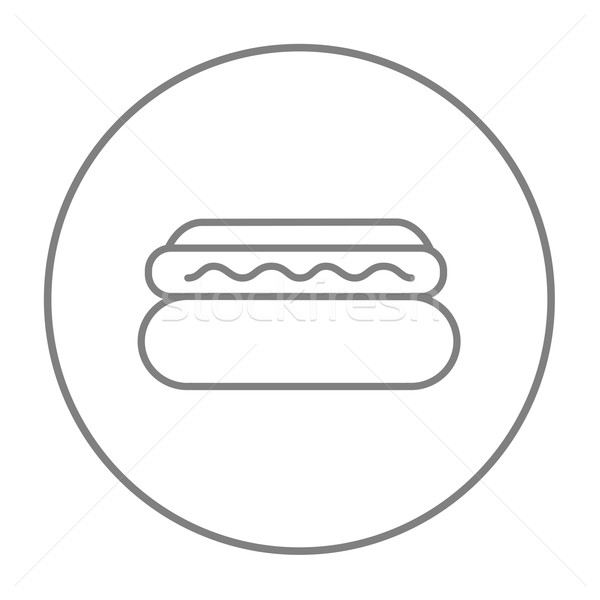 Hotdog lijn icon web mobiele infographics Stockfoto © RAStudio