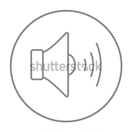 Speaker volume line icon. Stock photo © RAStudio