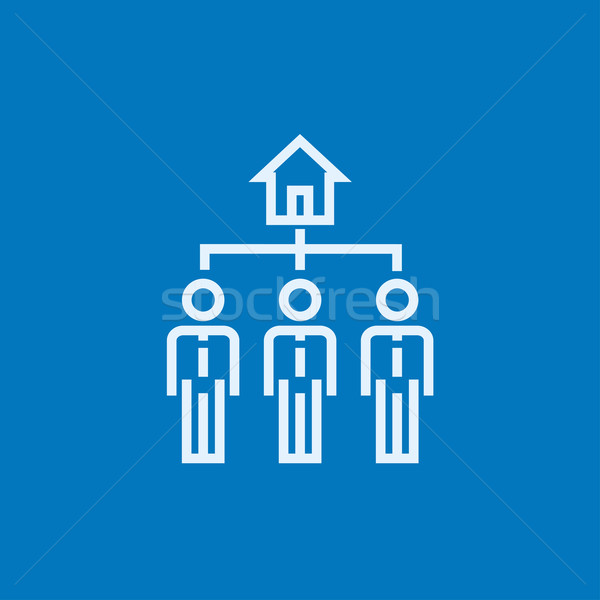 Three real estate agents line icon. Stock photo © RAStudio