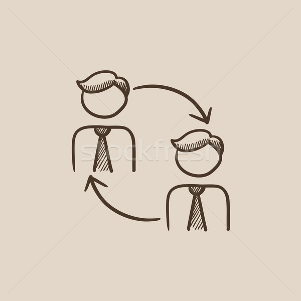 Staff turnover sketch icon. Stock photo © RAStudio