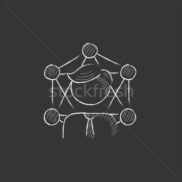 Online business. Drawn in chalk icon. Stock photo © RAStudio